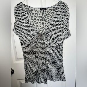 🖤 Express Cheetah Rhinestone Blouse